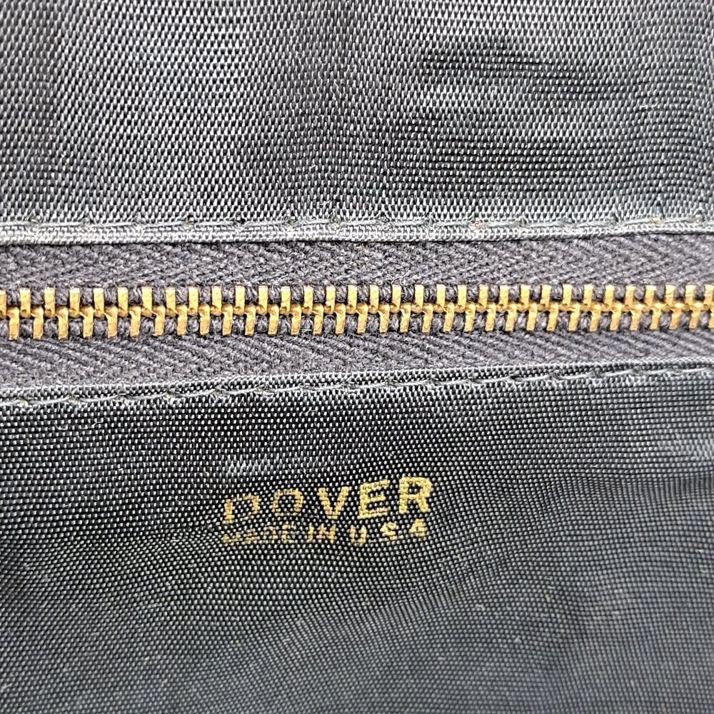 Dover 1950's Needlepoint Tapestry Frame Handbag Patent Top Handle Top Clasp Vtg - Picture 13 of 14